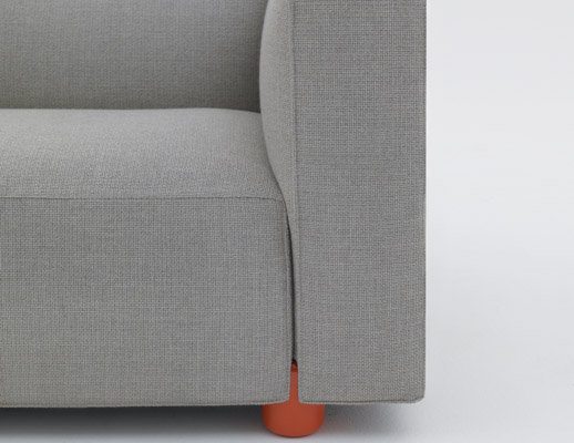 Barber Osgerby Lounge Collection Barber Osgerby Compact Armchair red foot finish