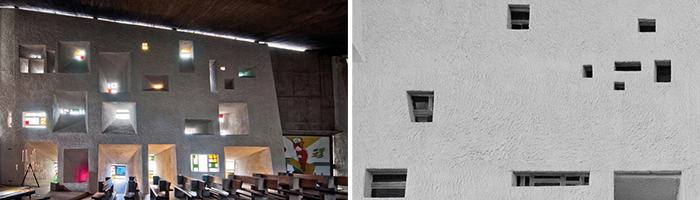 Windows of Colline Notre-Dame du Haut in Ronchamp, France | Knoll Inspiration